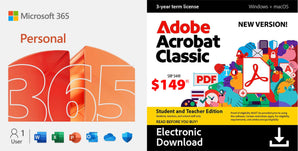 Microsoft 365 Personal with Adobe Acrobat Classic for Mac & Windows (Download)