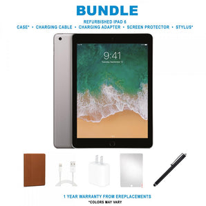 Apple iPad 6th Gen. with Case Bundle- Refurbished - FREE SHIPPING!