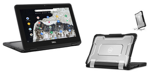 Dell Chromebook 3100 11.6" Touchscreen Intel Celeron 4GB RAM 32GB eMMC 2-in-1 with ShockProof Hardshell Case (Classroom 10-Pack)