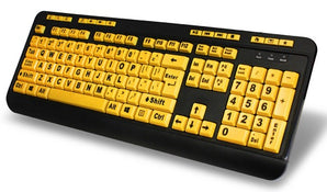 Adesso Luminous 4X Large Print Multimedia Desktop Keyboard