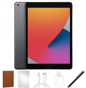 Apple iPad 8th Gen 32GB with Case Bundle (Space Gray) (Refurbished) - Free Shipping