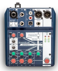 Soundcraft Notepad-5 Analog Mixing Console with USB I/O